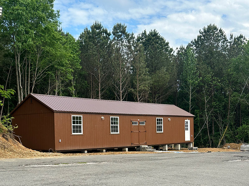 portable building under construction