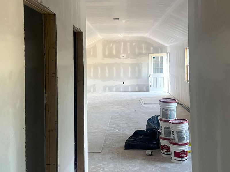 portable building under construction